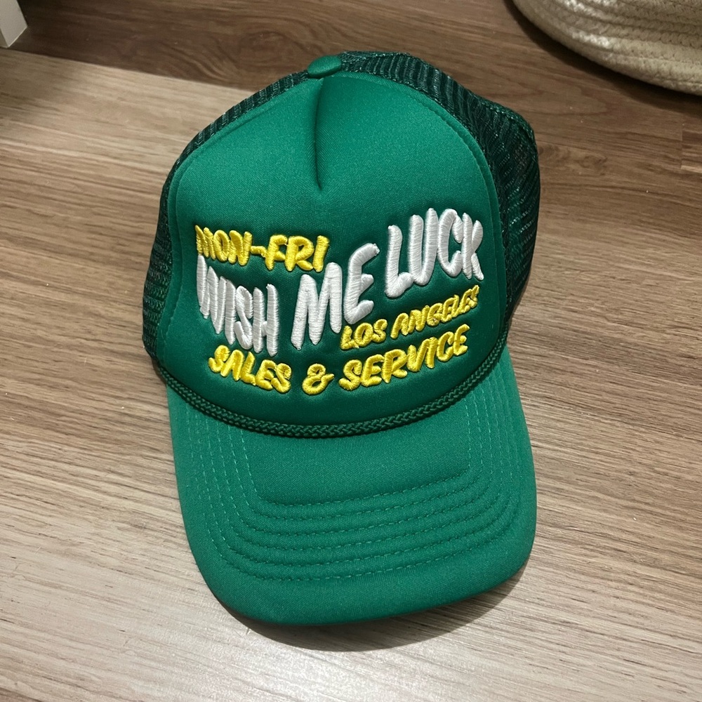 wish me luck trucker hat